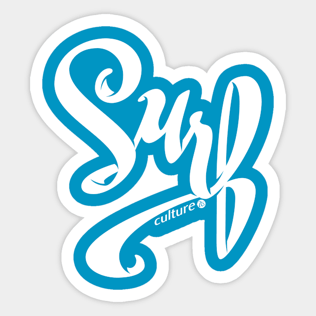 Surf Culture Lettering Sticker by vectalex